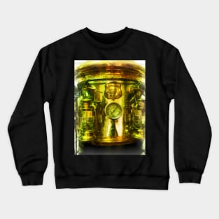 Fire Truck - Gauge and Two Brass Lanterns on Fire Truck Crewneck Sweatshirt